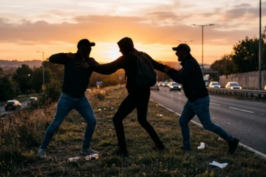 KOLAPS ZBOG TUČE: Vozila stoje u kolonama kod tržnog centra, ljudi na travi!