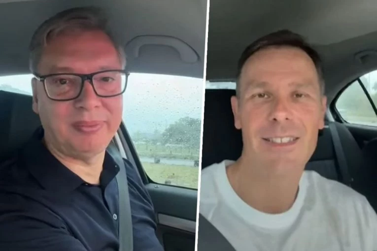 "OBILAZAK EKSPO U NEMOGUĆIM USLOVIMA": Vučić objavio novi snimak sa Sinišom Malim (VIDEO)