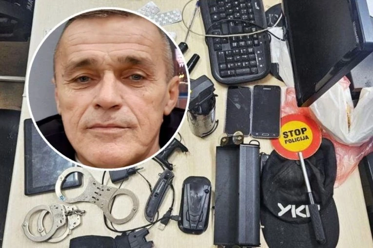 POGLEDAJTE ŠTA JE SVE KRIO UHAPŠENI INSPEKTOR TODOR DOŠEN! Detaljan spisak arsenala: Nož, šokeri, biber-sprej, antiradar i oprema UKP (FOTO)