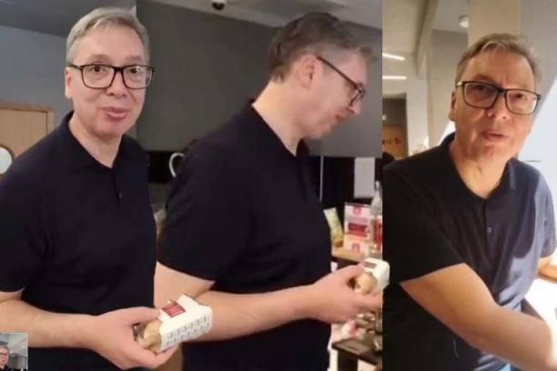 "U SRBIJI SU SENDVIČI BOLJI!" Vučić posle parade u PArizu otišao u pekaru! (VIDEO)