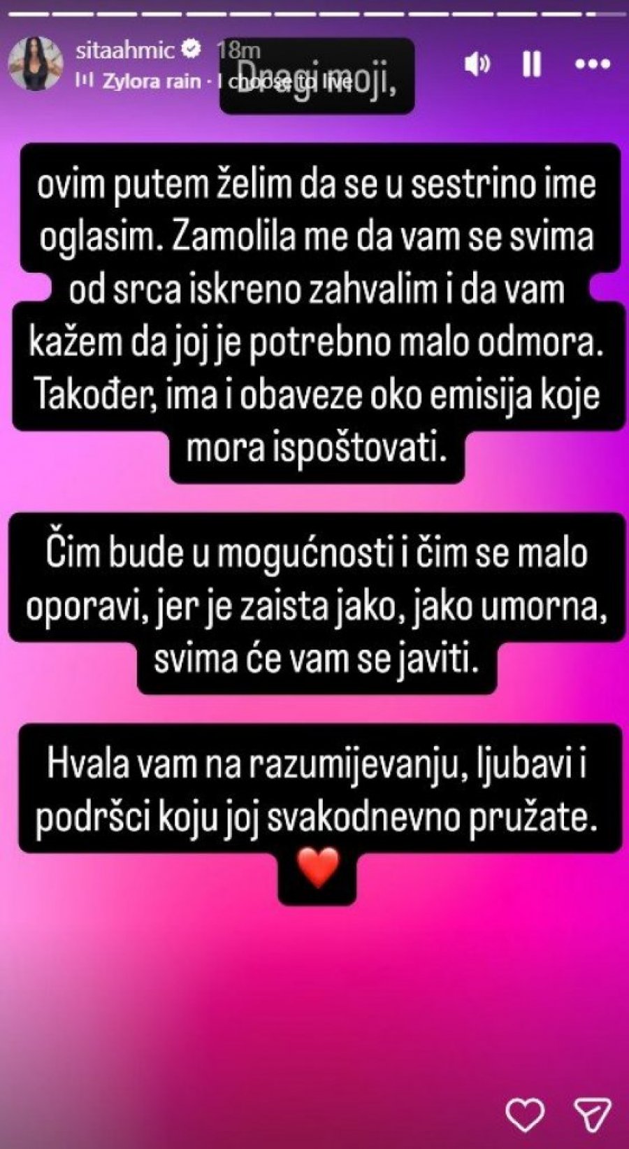 NAJNOVIJE INFORMACIJE O STANJU ANELI AHMIĆ NAKON DEBAKLA U "ELITI"! Hitno saopštenje Site Ahmić uzburkalo mreže - EVO ŠTA SE DEŠAVA KOD KARIĆA U VILI!