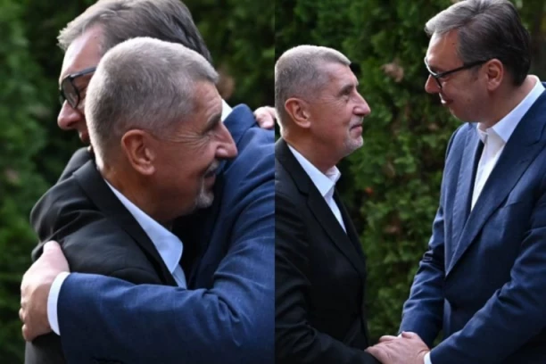 VUČIĆ VIDEO, PA IZGRLIO BABIŠA: "Otvoren razgovor, dobro raspoloženje i želja da gradimo još bližu saradnju Srbije i Češke" (FOTO)