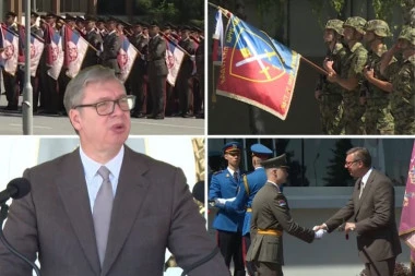 "PONOSAN SAM NA VAS, NA GODINE POSVEĆENOSTI NAŠOJ VOJSCI": Vučić uručio sablje najboljim oficirima Vojne akademije i VMA (FOTO)
