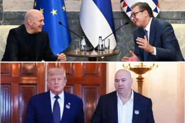 NAJMOĆNIJI ČOVEK UFC I BLIZAK TRAMPOV PRIJATELJ KOD VUČIĆA! Dejna Vajt dobio srpsku zastavu i gusle, spektakl rasprodat za samo 22 minuta (FOTO, VIDEO)