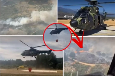 SUPER PUMA U AKCIJI! Pogledajte kako srpski helikopter gasi požare u Španiji, oglasio se i ministar Dačić! (VIDEO)