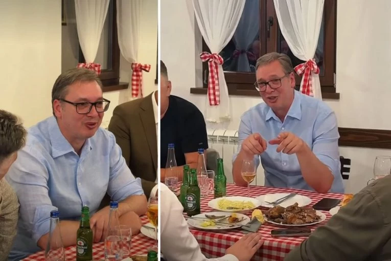 VUČIĆ OBJAVIO SNIMAK IZ KAFANE! Pevalo se uz "Ja sam momče sa Kosova", "Za Ljiljanu" i "Lazaricu" - pogledajte delić atmosfere! (VIDEO)