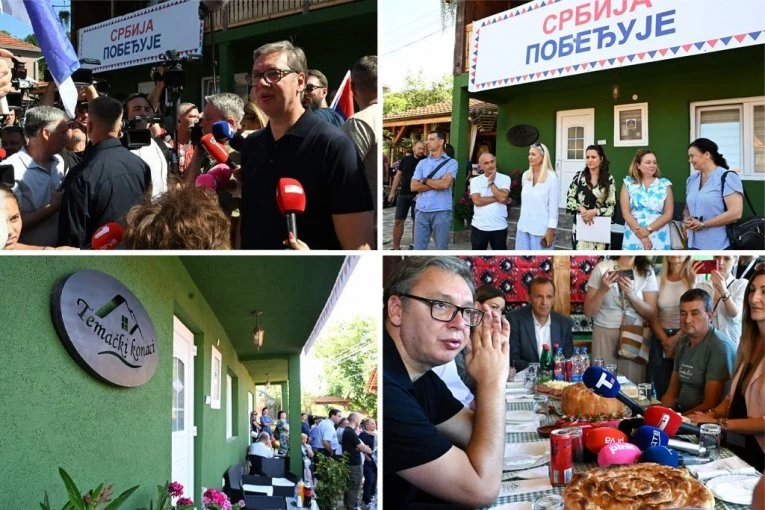SLEDI POVEĆANJE PENZIJA, PLATA I MINIMALCA! Vučić u Temskoj razgovara sa građanima - najavio velike promene! (FOTO)