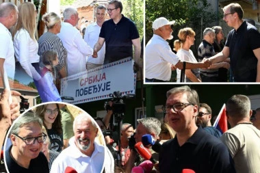 VUČIĆ STIGAO U BABUŠNICU! Građani ga dočekali gromkim aplauzom! (FOTO)
