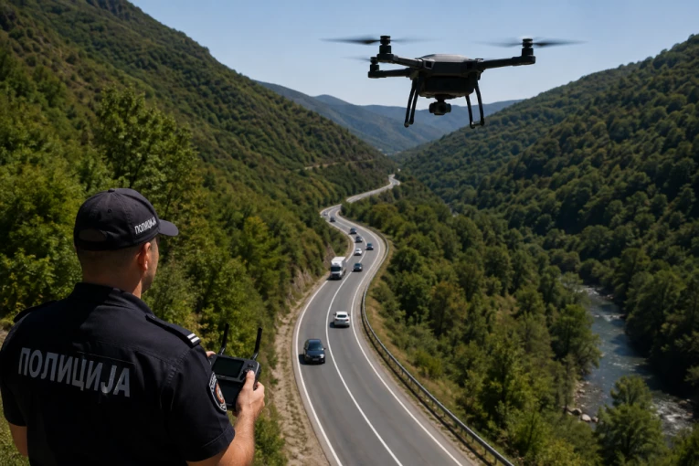 NEMA ŠALE SA SRPSKOM POLICIJOM! Dronovima love bahate vozače!
