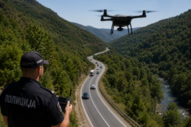 NEMA ŠALE SA SRPSKOM POLICIJOM! Dronovima love bahate vozače!