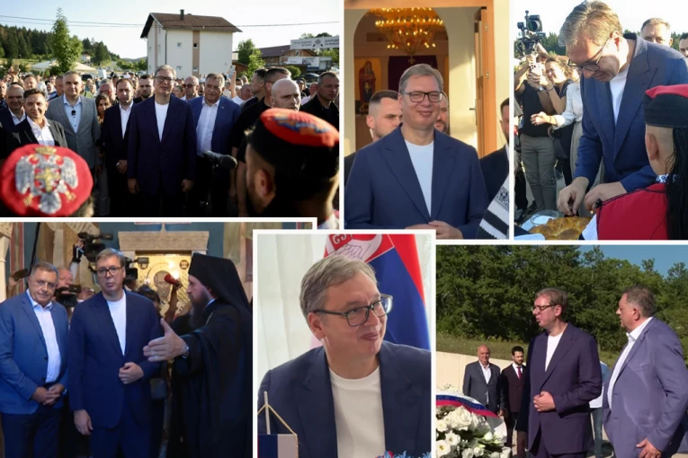 "NIKADA NEĆE MOĆI DA POCEPAJU SRBE, MOGU JOŠ PET GRANICA DA NAPRAVE, NEĆE MOĆI DA NAS SVAĐAJU!" Snažna poruka predsednika Vučića sa Manjače - Mi pripadamo istom rodu! (FOTO, VIDEO)
