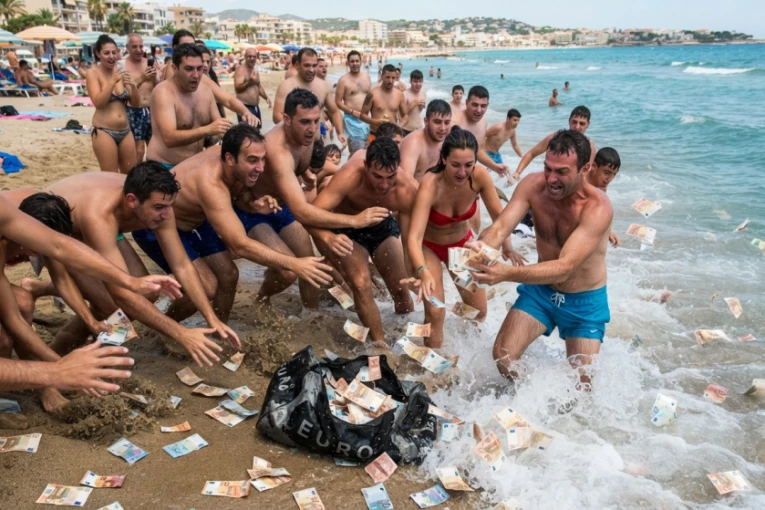 NEVEROVATNA SCENA NA SICILIJI! More izbacilo 700.000 evra na obalu, kupači krenuli da grabe novac - USLEDIO NEVEROVATAN OBRT!