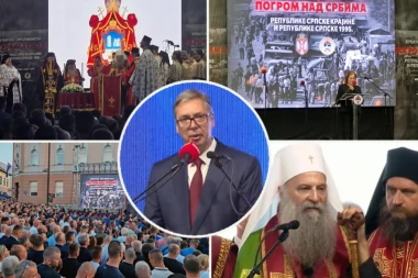 "DOK SE JA NEŠTO PITAM, NA TERITORIJAMA SRBIJE NEĆE BITI NOVE 'OLUJE'! Vučićeva poruka zatresla Balkan na Danu sećanja na žrtve "Oluje" u Mrkonjić Gradu (FOTO)