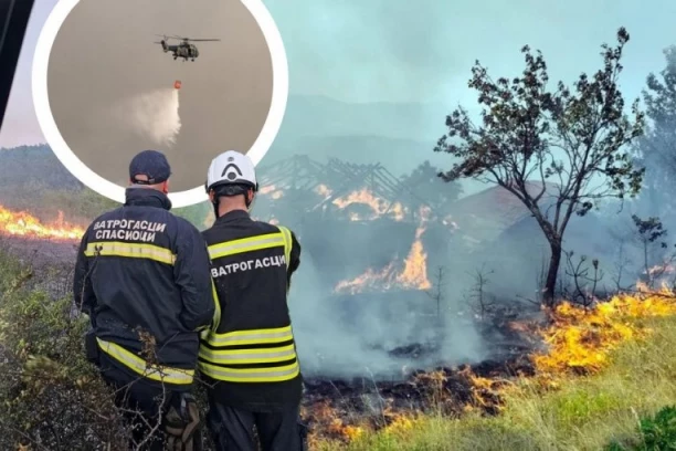 POŽAR GUTA DELIBLATSKU PEŠČARU! Vatrogasci se bore sa vatrenom stihijom i na Stolovima, sve zavisi od temperature i vetra!