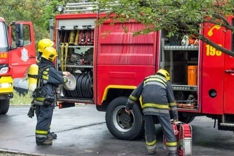 BUKTI U OBRENOVCU Vatrena stihija se približila kućama, vatrogasne ekipe na terenu