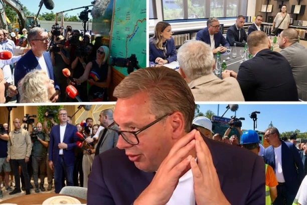 PREDSEDNIK OBIŠAO RADOVE NA PUTU KAONA-LUKE: Ovaj put nam je baš skup! Vučić: Baš sam srećan kad ste vi zadovoljni!