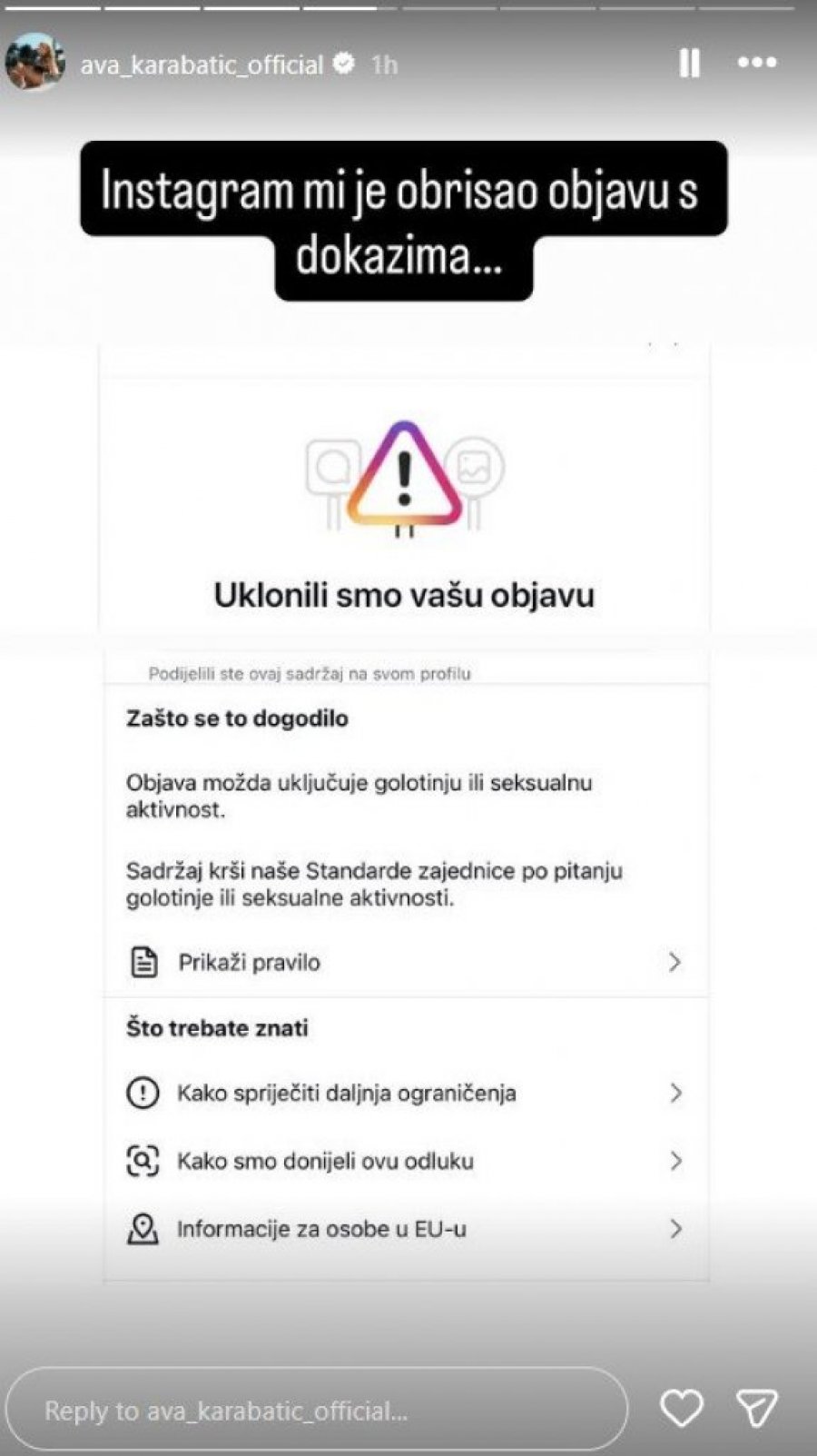 INSTAGRAM MOMENTALNO UKLONIO OVE SCENE BRUTALNOG IŽIVLJAVANJA! Ava Karabatić DEFORMISANE GLAVE stala pred kamere!