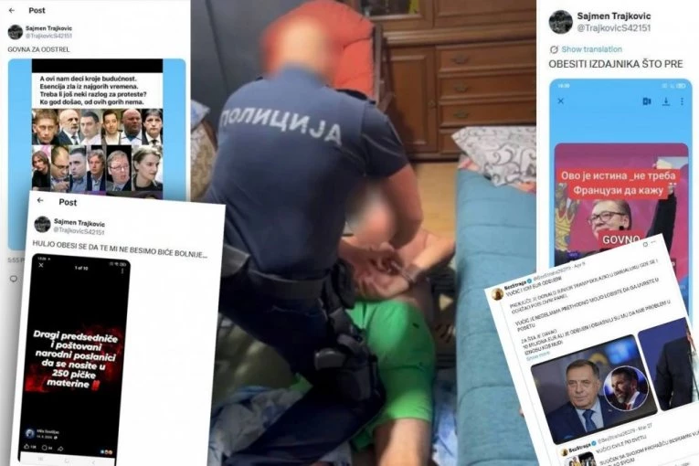 UHAPŠEN MUŠKARAC ZBOG JEZIVIH PRETNJI VUČIĆU I PREDSTAVNICIMA VLASTI! Objavljivao stravične poruke na društvenim mrežama!