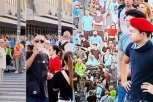 STRAŠNE SCENE SA BLOKADERSKOG PROTESTA U NOVOM SADU! Naoružani motkama dižu ruke poput nacističkog pozdrava! (FOTO)