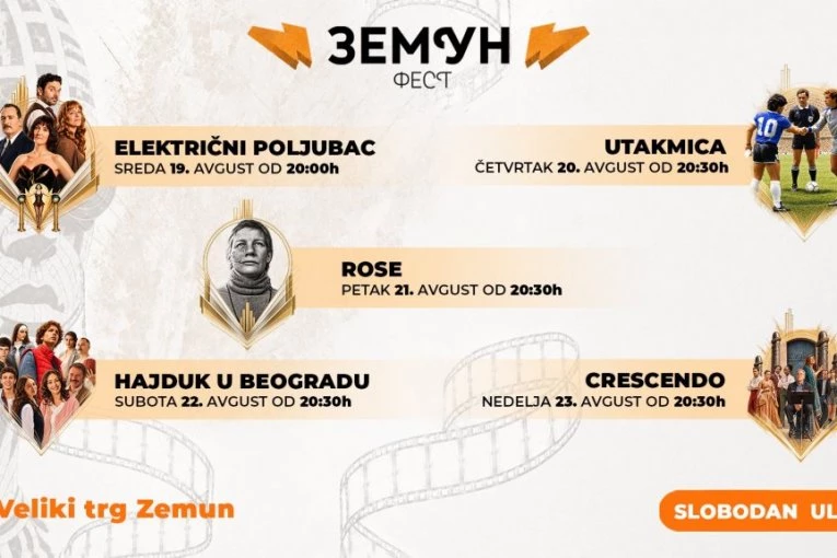 OD KANA DO BERLINA: Filmski hitovi stižu na Zemun fest, ulaz BESPLATAN, a muzički program pravi ZEMLJOTRES