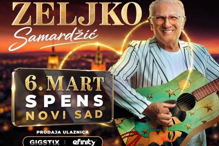 U SUSRET DANU ŽENA! ŽELJKO SAMARDŽIĆ 06. MARTA 2027. U HALI SPENS U NOVOM SADU!