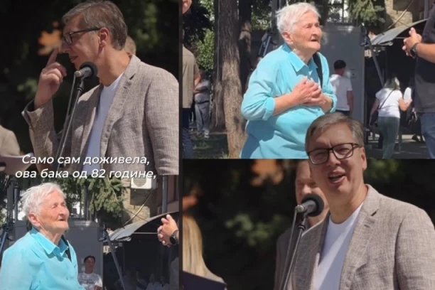 VUČIĆ PODELIO DIRLJIV SUSRET SA BAKOM IZ TOPLIČKOG KRAJA! Obratila se predsedniku, a njene reči ga nisu ostavile ravnodušnim (VIDEO)