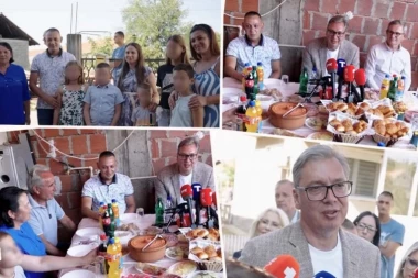 "POMAŽEMO I RAZVIJAMO SVAKI DEO SRBIJE ZBOG NAŠE DECE" Vučić posebnom gestom pokazao mališanima iz Pejkovca koliko su važni