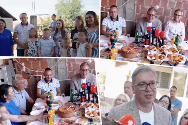 "POMAŽEMO I RAZVIJAMO SVAKI DEO SRBIJE ZBOG NAŠE DECE" Vučić posebnom gestom pokazao mališanima iz Pejkovca koliko su važni