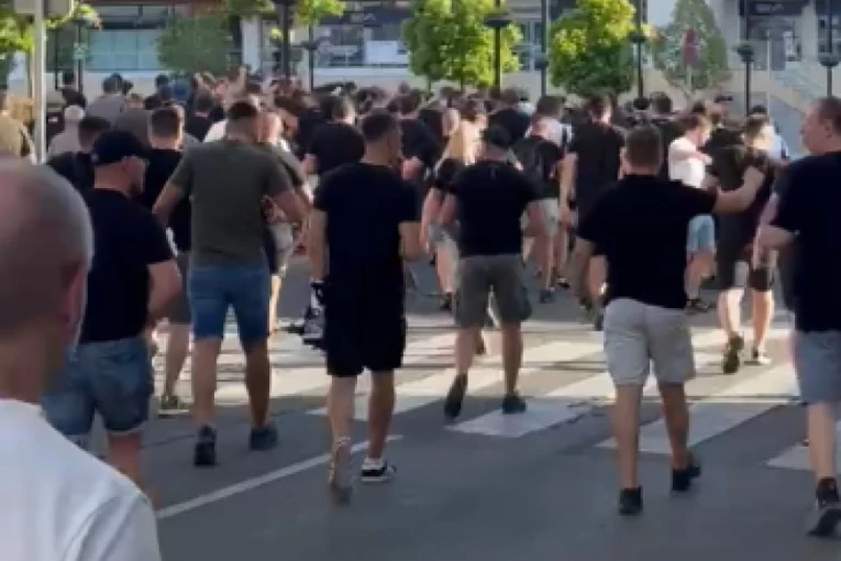 GROBARI OKUPIRALI MADRID! Pogledajte lude scene pred meč Hetafe - Partizan!
