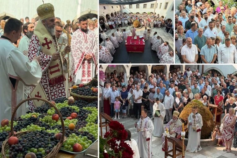VELIKO SABRANJE SRBA U HRVATSKOJ: Vernici iz raznih krajeva sveta na Preobraženje Gospodnje u Manastiru Krka (FOTO)