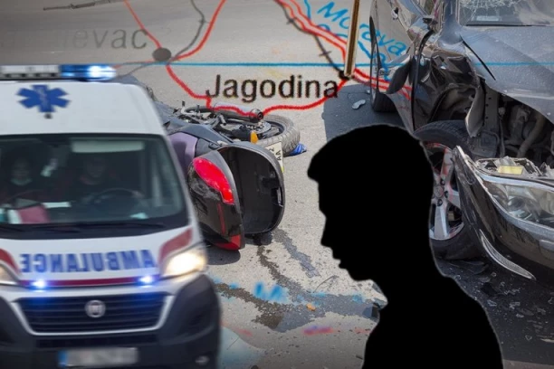 DEČAK (12) TEŠKO POVREĐEN! Teška saobraćajna nesreća kod Jagodine, dete HITNO transportovano za Beograd!