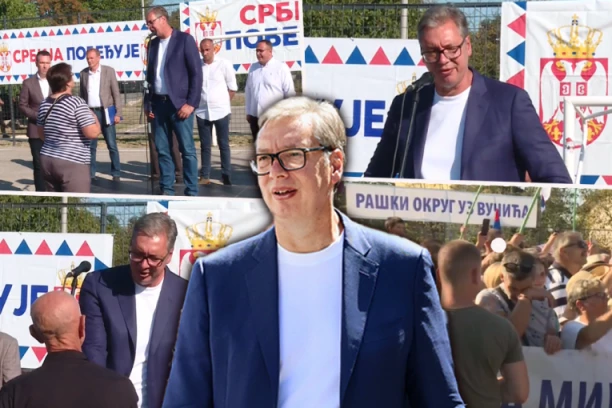 PREDSEDNIK VUČIĆ OBIŠAO RAŠKI OKRUG Najavio velika ulaganja:  Nas koji volimo Srbiju je mnogo više