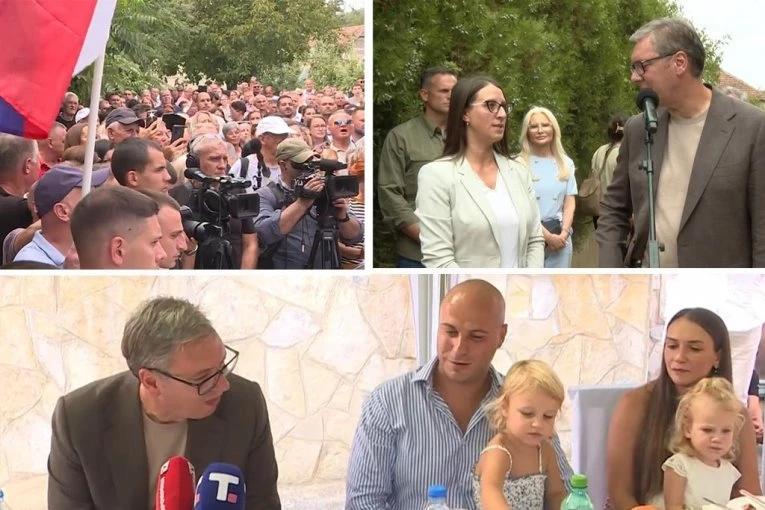 MALIŠANI MU PRIREDILI SJAJAN DOČEK! Vučić u domaćinstvu u Paraćinu kod Varvarina
