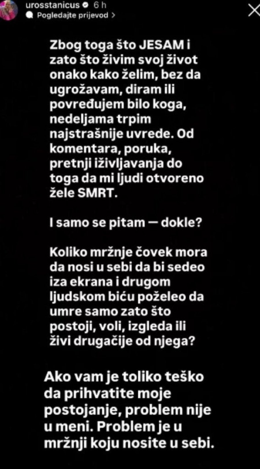 NAPADNUT UROŠ STANIĆ! Momentalno se oglasio i otkrio JEZIVE DETALJE - ŽELE MI SMRT!