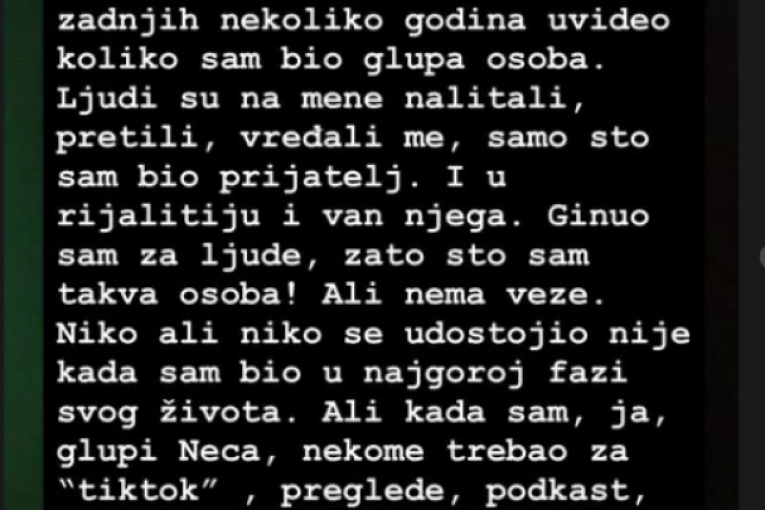 Objava Nece Lazića
