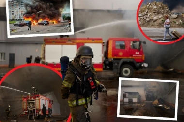 STRAVIČAN NAPAD NA KIJEVSKU OBLAST Rusi gađali brojna skladišta i izazvali požar, 165 ljudi evakuisano (FOTO)
