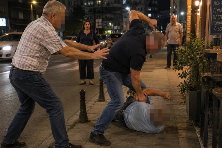 ZA DLAKU IZBEGNUTA TRAGEDIJA! Jeziv obračun nasred ulice u Beogradu - Hteo da spasi prolaznike od pijanog nasilnika, a tek onda nastao haos!