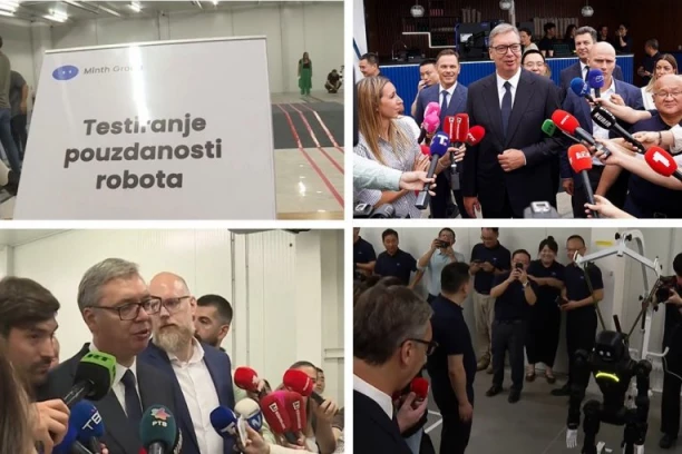 PIŠE SE ISTORIJA U ŠAPCU! PREDSEDNIK OBILAZI FABRIKU HUMANOIDNIH ROBOTA Vučić: Ovo je kvantni skok za Srbiju, imamo velike snove