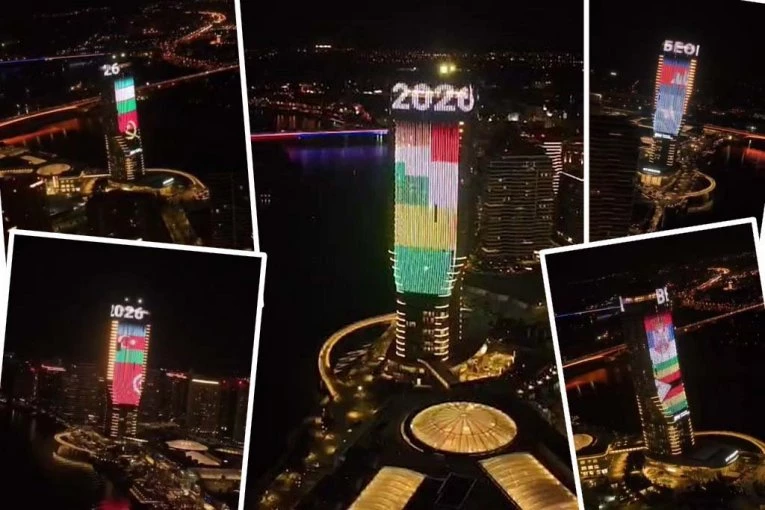 PRIZOR ZA PAMĆENJE: Kula Beograd večeras u bojama Pokreta nesvrstanih (VIDEO)