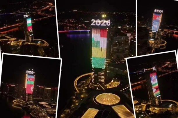 PRIZOR ZA PAMĆENJE: Kula Beograd večeras u bojama Pokreta nesvrstanih (VIDEO)