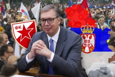 ČOVEK IZ NARODA! Vučić - otac i sin, Srbija mu je uvek na prvom mestu! Šal Zvezde oko vrata, OVAKVOG GA NISTE VIDELI! (VIDEO)