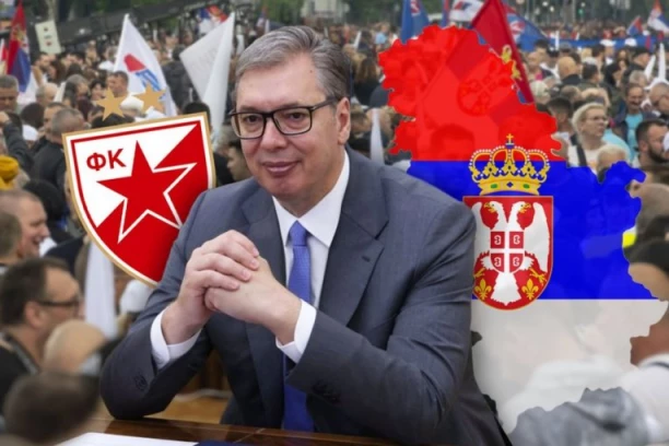 ČOVEK IZ NARODA! Vučić - otac i sin, Srbija mu je uvek na prvom mestu! Šal Zvezde oko vrata, OVAKVOG GA NISTE VIDELI! (VIDEO)
