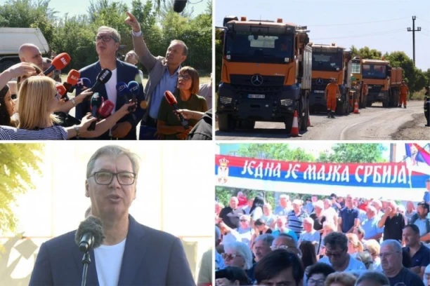 VUČIĆ STIGAO U PRIGREVICU! Dočekan i trobojkama i usklicima Aco, Srbine!