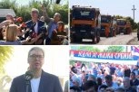 VUČIĆ STIGAO U PRIGREVICU! Dočekan i trobojkama i usklicima Aco, Srbine!