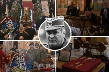 POSEBNA POČAST ZA RATKA MLADIĆA! Više od 300 sveštenika i hiljade ljudi okupili se ispred Crkve Svetog Luke (FOTO, VIDEO)