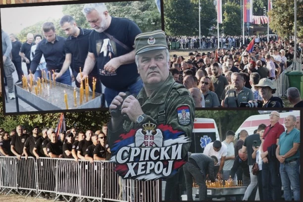 VELIKI BROJ GRAĐANA ISPRED CRKVE SVETOG LUKE: Pale sveće i opraštaju se od generala Ratka Mladića (FOTO)