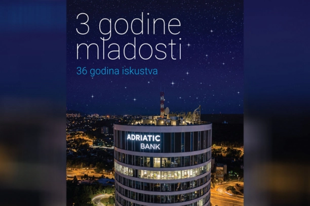 Adriatic Bank obeležava tri godine brenda uz snažan rast i rezultate iznad tržišnog proseka