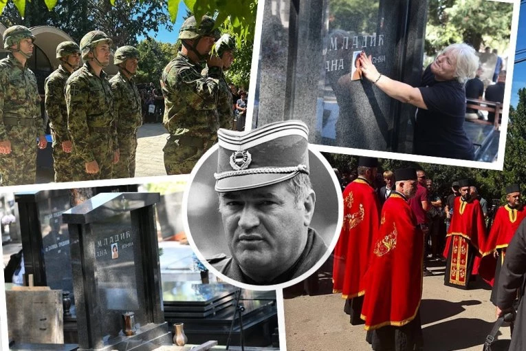 "USKORO TI TATA DOLAZI!" Građani kroz suze ljube Aninu sliku dok povorka sa kovčegom generala Mladića ide iz crkve prema Topčiderskom groblju (FOTO, VIDEO)