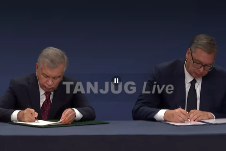 SRBIJA I UZBEKISTAN JAČAJU SARADNJU! Ministri razmenili bilateralne dokumente, Vučić i Mirzijojev potpisali važan dokument! (FOTO)