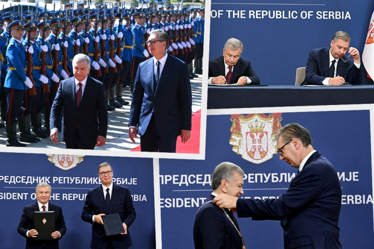 SRBIJA I UZBEKISTAN JAČAJU ODNOSE! Vučić odlikovao Mirzijojeva, razmenjeno 20 bilateralnih dokumenata i uspostavljeno strateško partnerstvo - BEOGRAD DOBIJA TAŠKENTSKU ULICU! (FOTO)